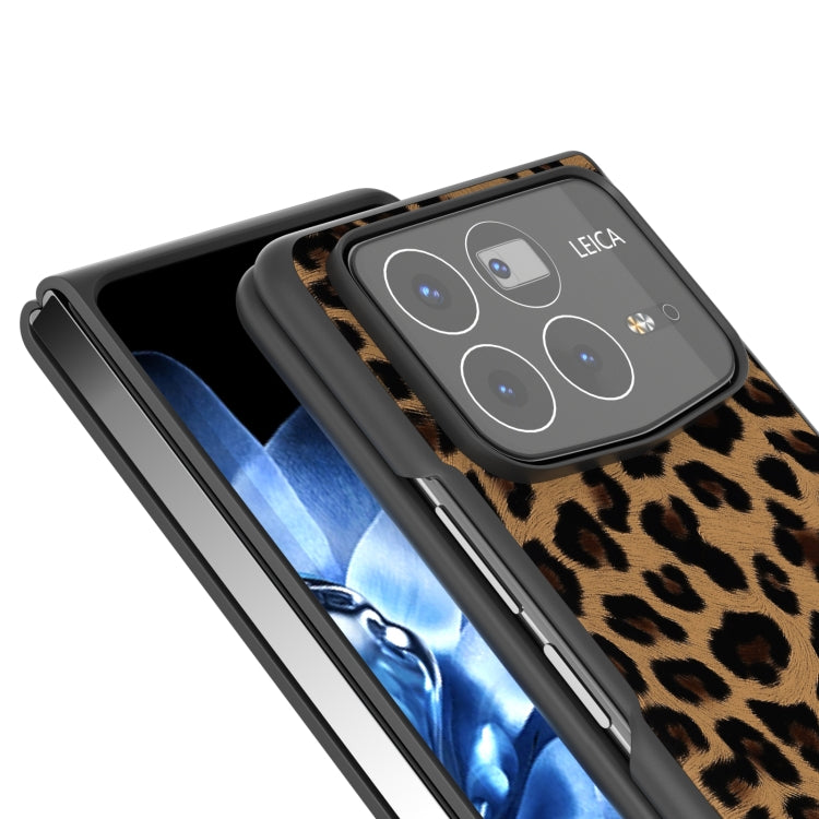 For Xiaomi Mix Fold 4 Black Frame Leopard Full Coverage Phone Case