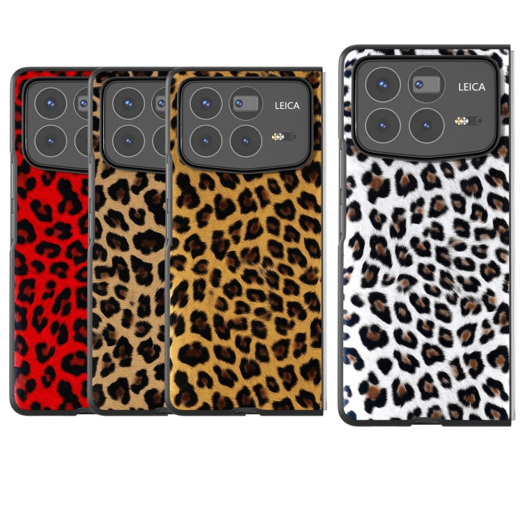 For Xiaomi Mix Fold 4 Black Frame Leopard Full Coverage Phone Case
