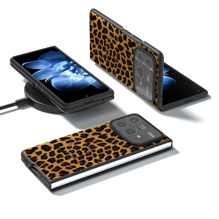 For Xiaomi Mix Fold 4 Black Frame Leopard Full Coverage Phone Case