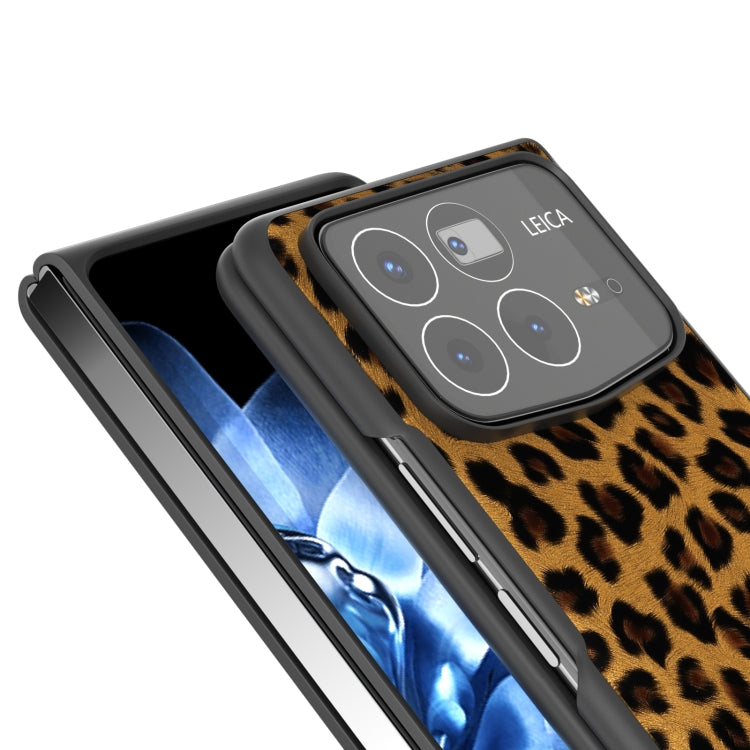 For Xiaomi Mix Fold 4 Black Frame Leopard Full Coverage Phone Case
