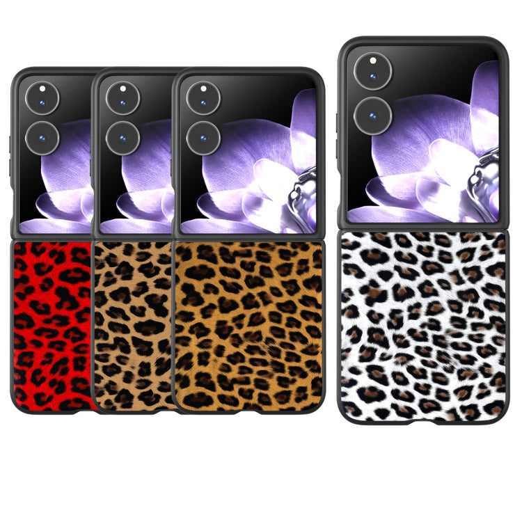 For Xiaomi Mix Flip Black Frame Leopard Full Coverage Phone Case