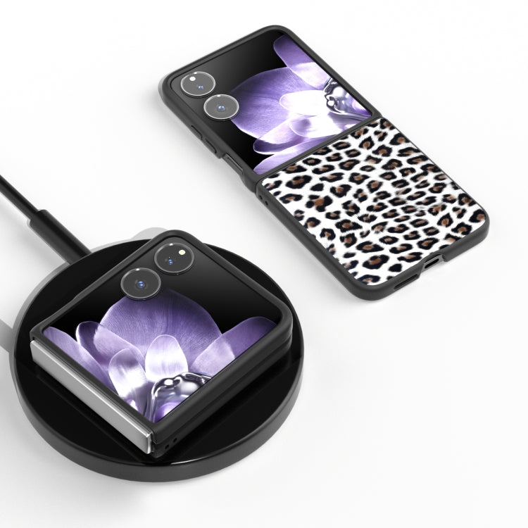 For Xiaomi Mix Flip Black Frame Leopard Full Coverage Phone Case