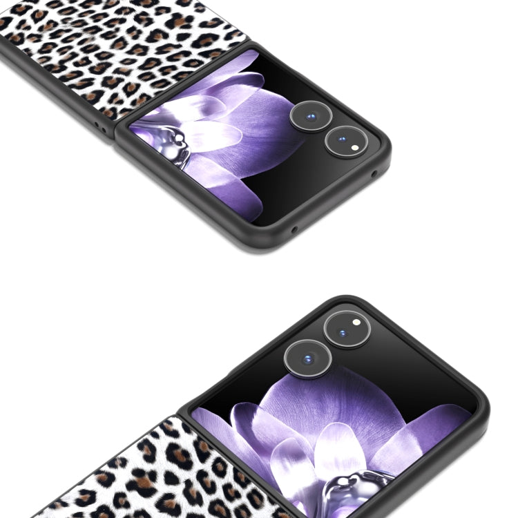 For Xiaomi Mix Flip Black Frame Leopard Full Coverage Phone Case