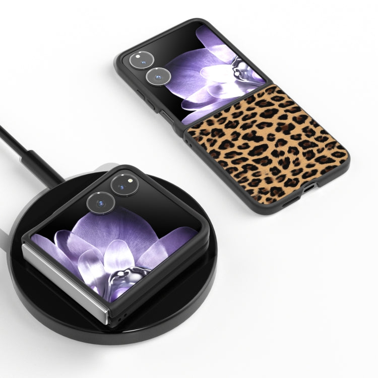 For Xiaomi Mix Flip Black Frame Leopard Full Coverage Phone Case