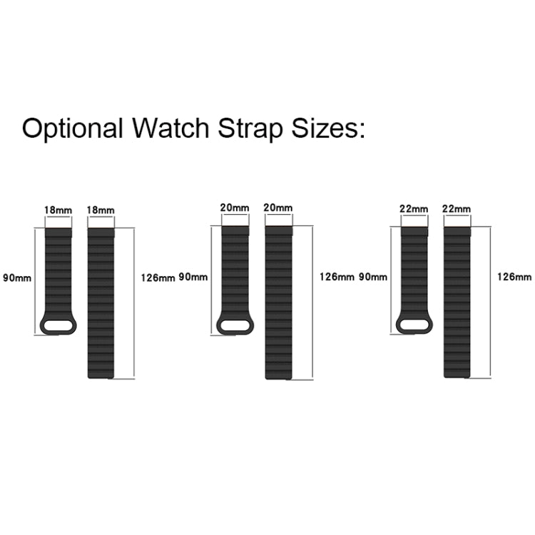 22mm Dotted Loop Magnetic Silicone Watch Band