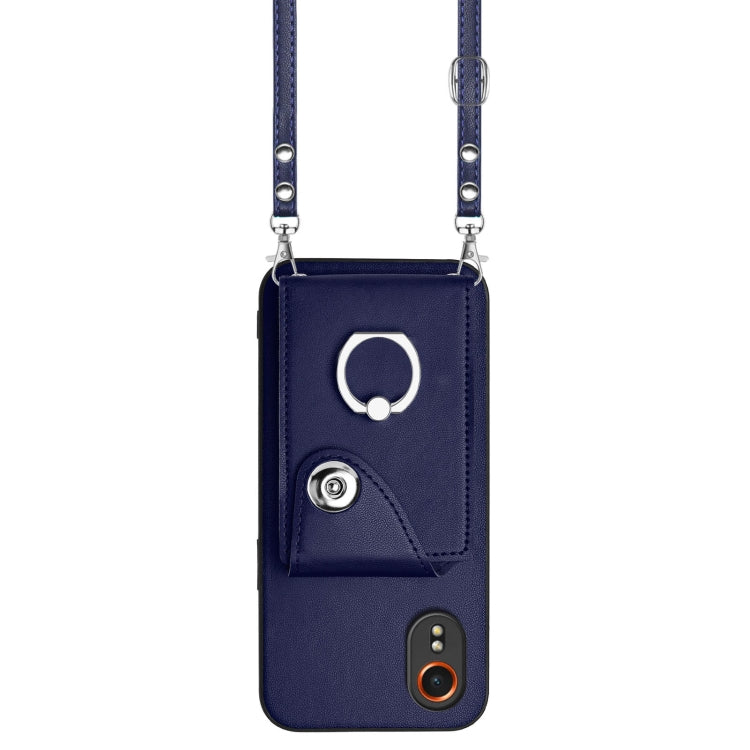 For Samsung Galaxy XCover7 Organ Card Bag Ring Holder Phone Case with Long Lanyard