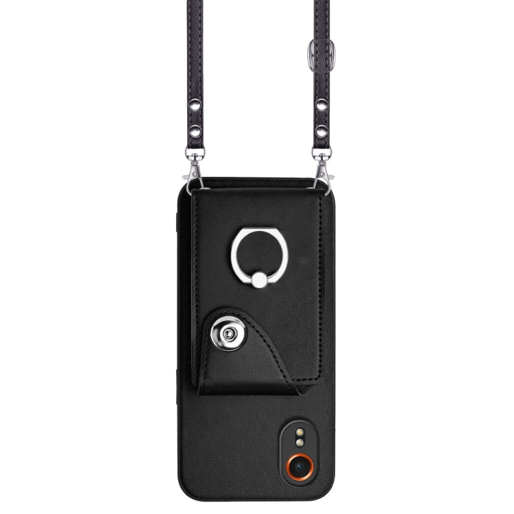 For Samsung Galaxy XCover7 Organ Card Bag Ring Holder Phone Case with Long Lanyard