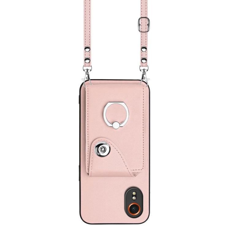 For Samsung Galaxy XCover7 Organ Card Bag Ring Holder Phone Case with Long Lanyard