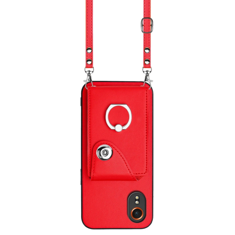 For Samsung Galaxy XCover7 Organ Card Bag Ring Holder Phone Case with Long Lanyard