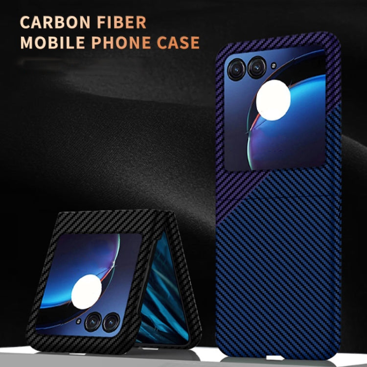 For Motorola Razr 50 Ultra Carbon Fiber Texture Shockproof Phone Case
