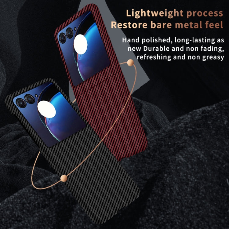 For Motorola Razr 50 Ultra Carbon Fiber Texture Shockproof Phone Case