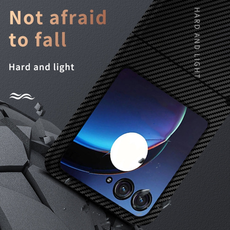 For Motorola Razr 50 Ultra Carbon Fiber Texture Shockproof Phone Case