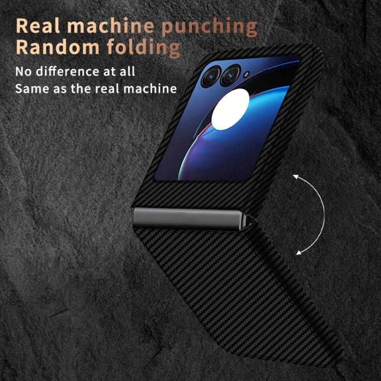 For Motorola Razr 50 Carbon Fiber Texture Shockproof Phone Case