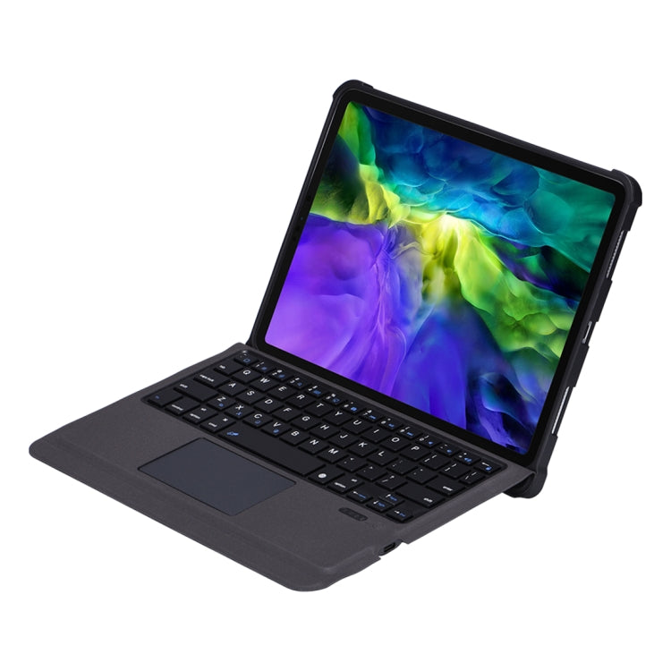 T-207 For iPad Pro 11 inch (2020 / 2018) Detachable Ultra-thin Bluetooth Keyboard Tablet Case with Holder & Pen Slot & Touch Panel(Black)