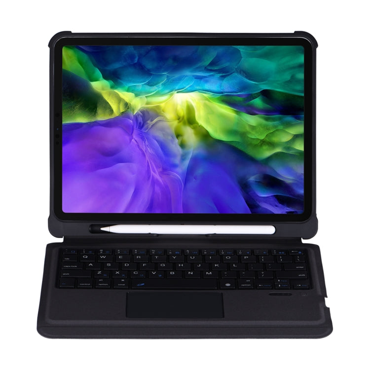 T-207 For iPad Pro 11 inch (2020 / 2018) Detachable Ultra-thin Bluetooth Keyboard Tablet Case with Holder & Pen Slot & Touch Panel(Black)