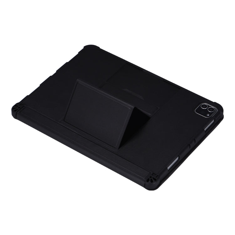 T-207 For iPad Pro 11 inch (2020 / 2018) Detachable Ultra-thin Bluetooth Keyboard Tablet Case with Holder & Pen Slot & Touch Panel(Black)