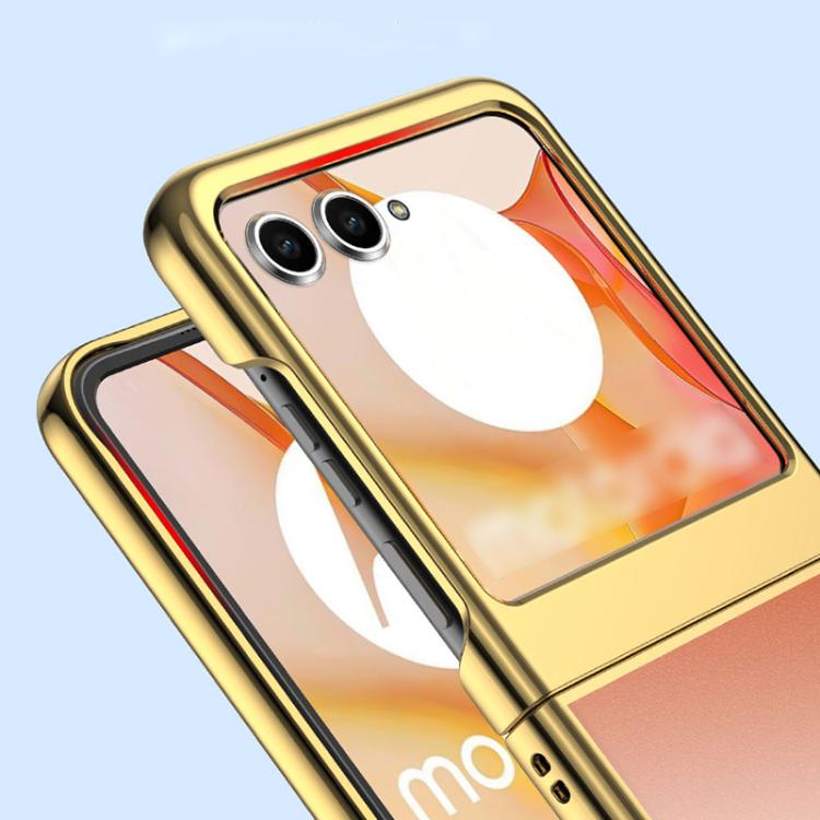 For Motorola Razr 50 Super Thin Electroplating Transparent Folding Phone Case