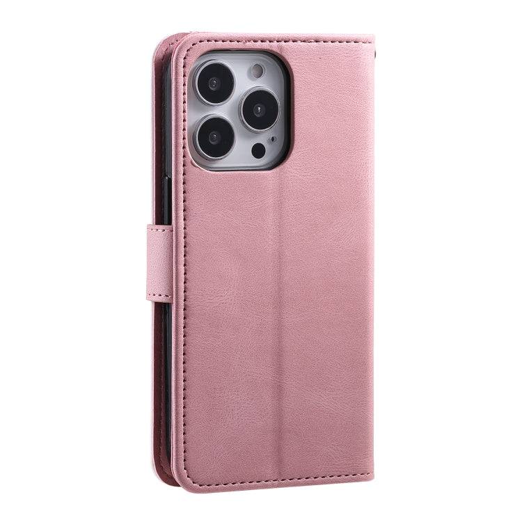 For iPhone 16 Pro Max Nail Skin Feel Stitching Calf Texture Leather Phone Case