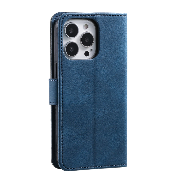 For iPhone 16 Pro Nail Skin Feel Stitching Calf Texture Leather Phone Case