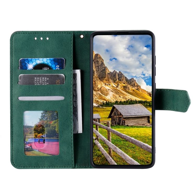 For iPhone 16 Plus Nail Skin Feel Stitching Calf Texture Leather Phone Case