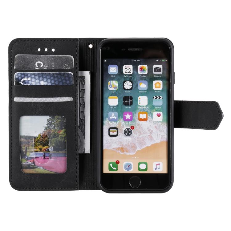For iPhone 16e / 17e Nail Skin Feel Stitching Calf Texture Leather Phone Case