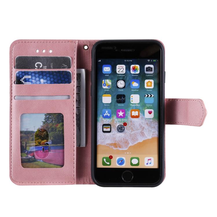 For iPhone 16e / 17e Nail Skin Feel Stitching Calf Texture Leather Phone Case