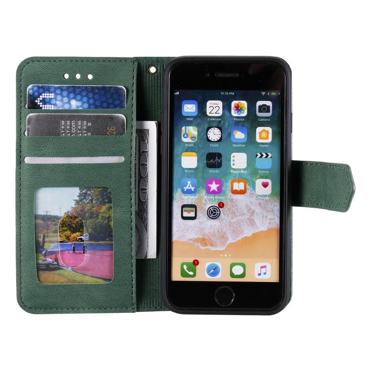 For iPhone 16e / 17e Nail Skin Feel Stitching Calf Texture Leather Phone Case