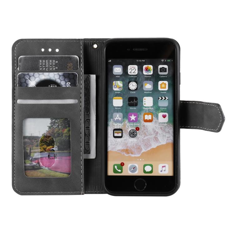 For iPhone 16e / 17e Nail Skin Feel Stitching Calf Texture Leather Phone Case