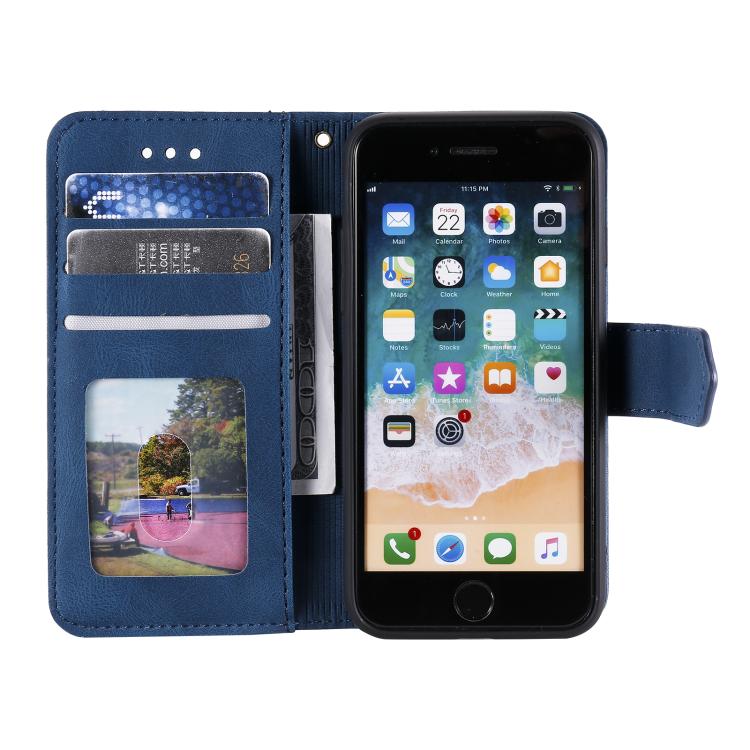 For iPhone 16e / 17e Nail Skin Feel Stitching Calf Texture Leather Phone Case