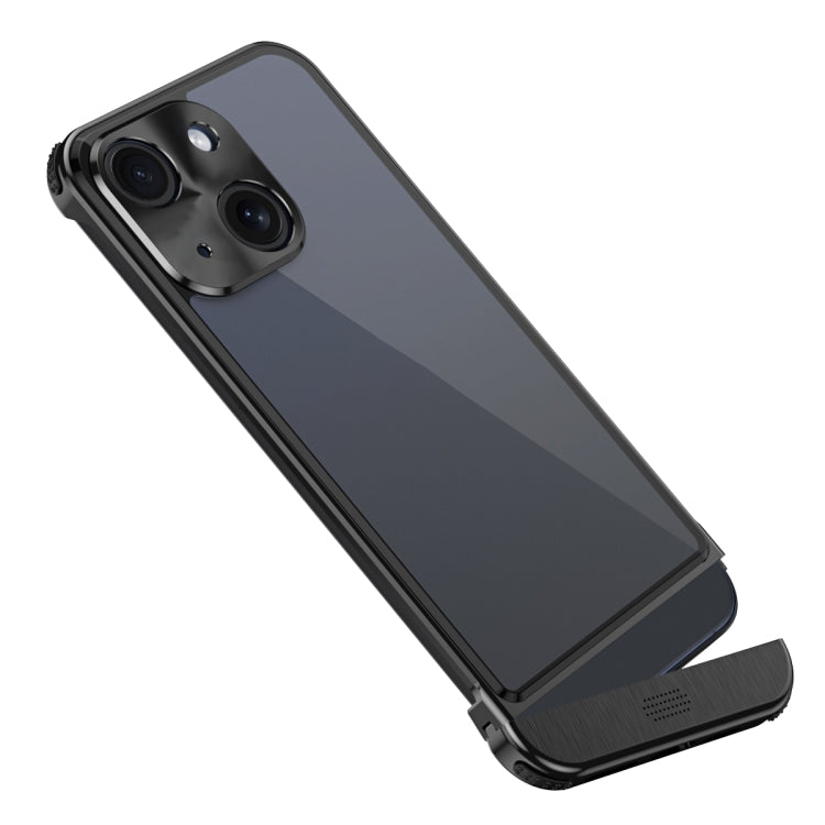 For iPhone 14 Metal Scissor Holder Translucent Aroma Phone Case