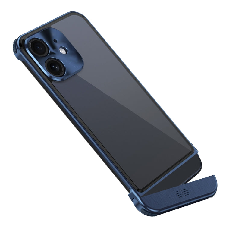 For iPhone 12 Metal Scissor Holder Translucent Aroma Phone Case