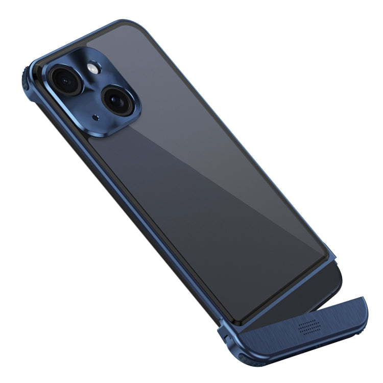 For iPhone 15 Plus Metal Scissor Holder Translucent Aroma Phone Case