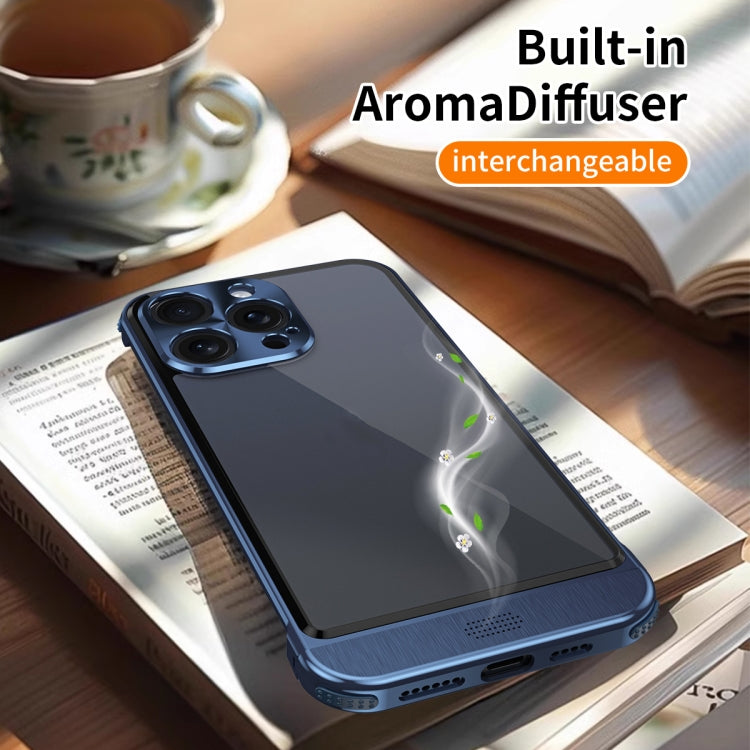 For iPhone 13 Pro Metal Scissor Holder Translucent Aroma Phone Case