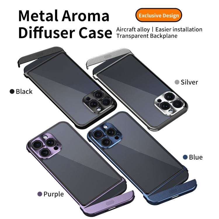 For iPhone 12 Metal Scissor Holder Translucent Aroma Phone Case