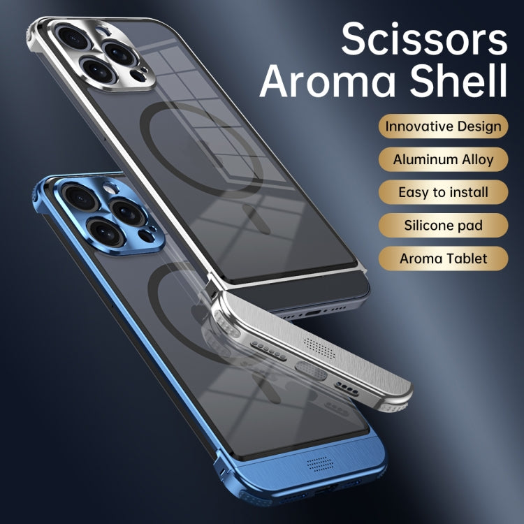 For iPhone 13 Pro Metal Scissor Design Aroma MagSafe Phone Case