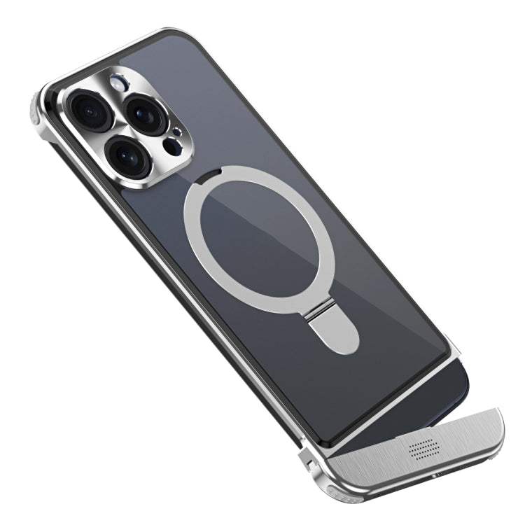For iPhone 14 Pro Metal Scissor Design Aroma MagSafe Ring Holder Phone Case