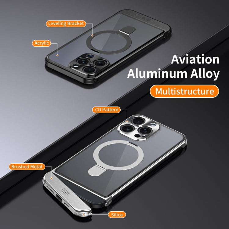 For iPhone 15 Pro Metal Scissor Design Aroma MagSafe Ring Holder Phone Case