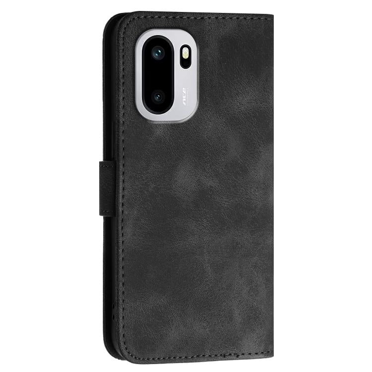 For OnePlus Ace 6 Grid Butterfly Embossed Pattern Flip Leather Phone Case with Lanyard