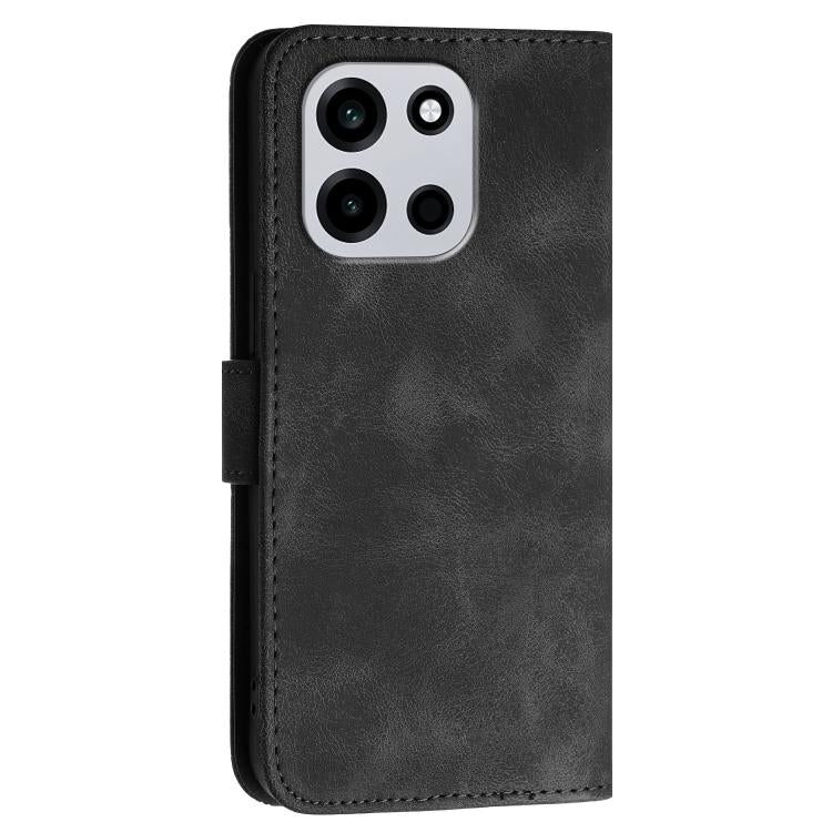 For OnePlus Turbo 6 / 6V Grid Butterfly Embossed Pattern Flip Leather Phone Case with Lanyard