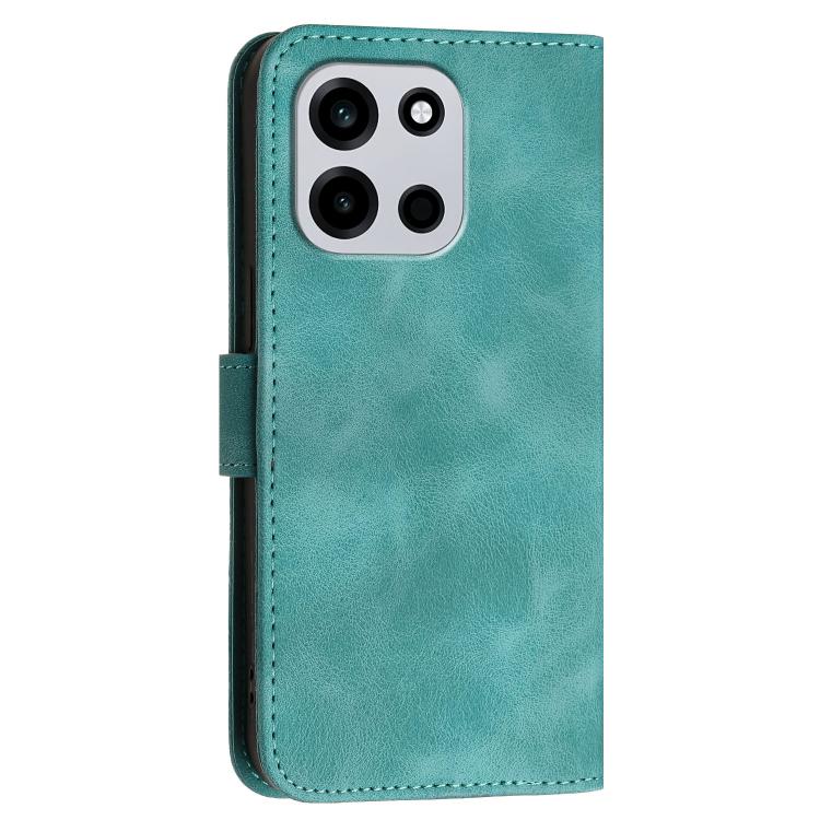 For OnePlus Turbo 6 / 6V Grid Butterfly Embossed Pattern Flip Leather Phone Case with Lanyard
