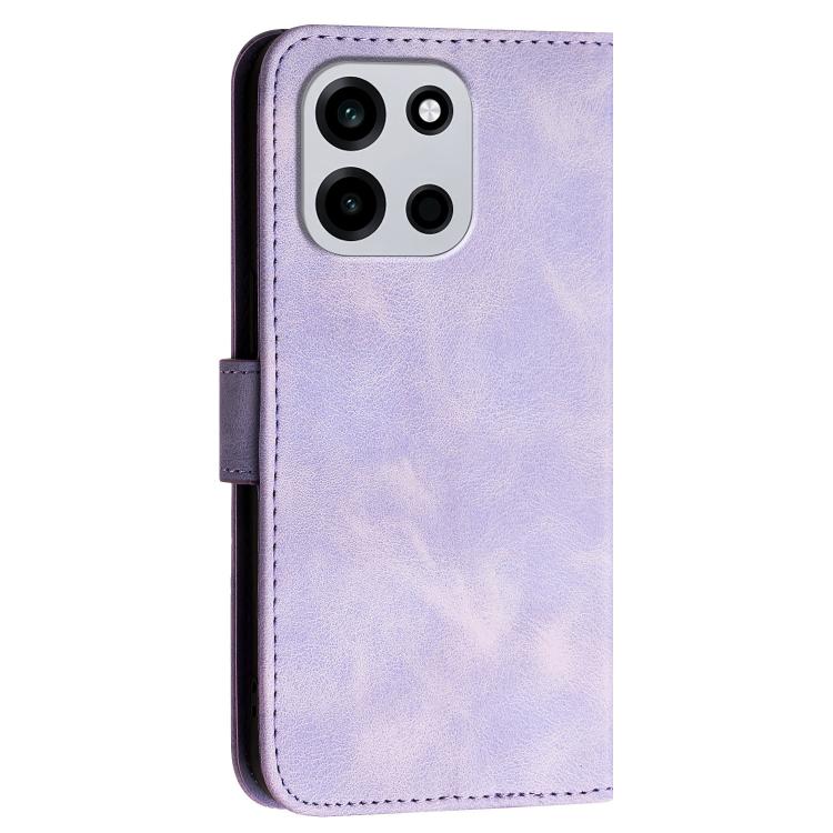 For OnePlus Turbo 6 / 6V Grid Butterfly Embossed Pattern Flip Leather Phone Case with Lanyard