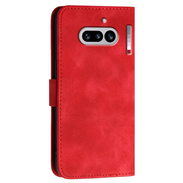 For Nothing Phone 4a Grid Butterfly Embossed Pattern Leather Phone Case with Lanyard