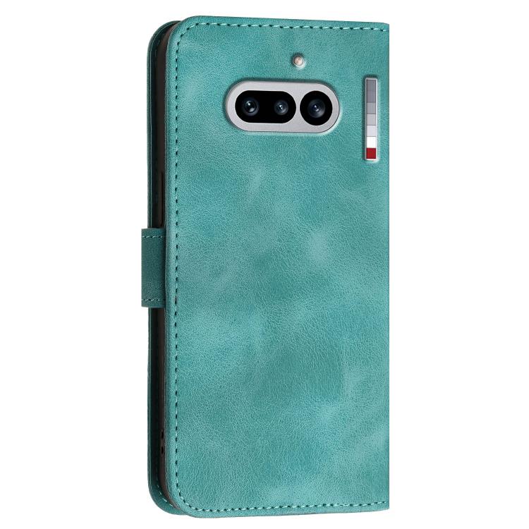 For Nothing Phone 4a Grid Butterfly Embossed Pattern Leather Phone Case with Lanyard