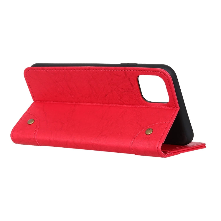 For Huawei Enjoy 20 Copper Buckle Retro Crazy Horse Texture Horizontal Flip Leather Case with Holder & Card Slots & Wallet