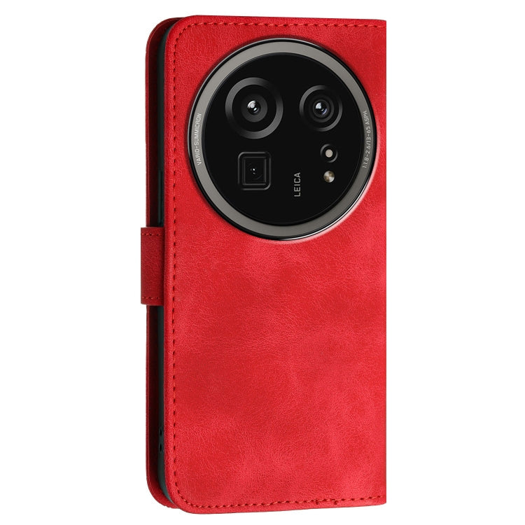 For Sharp Aquos R9 Pro Grid Butterfly Embossed Pattern Leather Phone Case with Lanyard