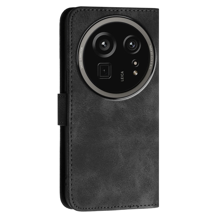 For Sharp Aquos R9 Pro Grid Butterfly Embossed Pattern Leather Phone Case with Lanyard