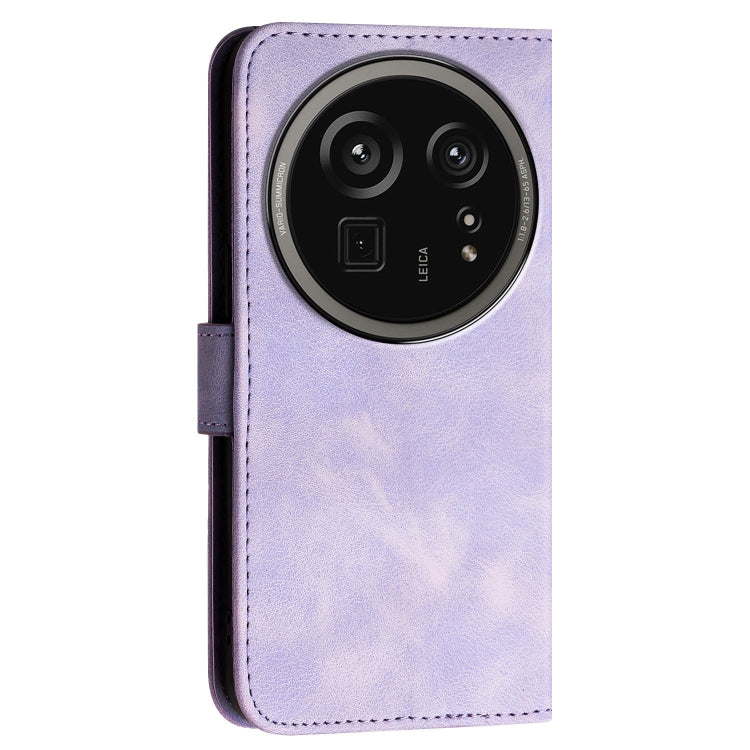 For Sharp Aquos R9 Pro Grid Butterfly Embossed Pattern Leather Phone Case with Lanyard