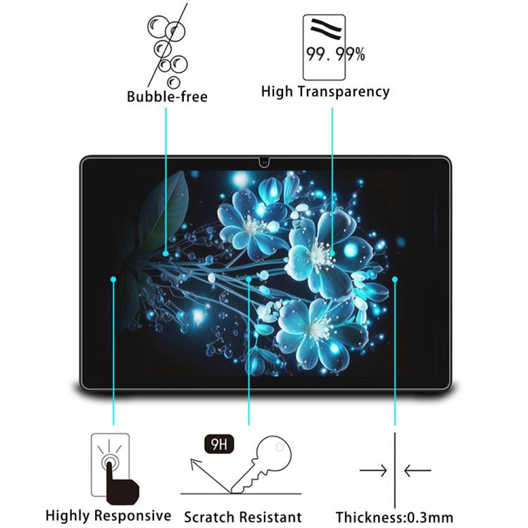 For AvidPad S60 10.4 2pcs 9H 0.3mm Explosion-proof Tempered Glass Film