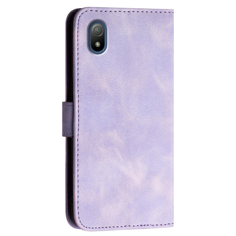 For Sony Xperia Ace III Grid Butterfly Embossed Pattern Leather Phone Case with Lanyard