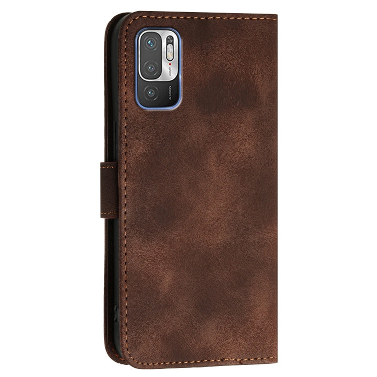 For Redmi Note 10 JE Version Grid Butterfly Embossed Pattern Leather Phone Case with Lanyard